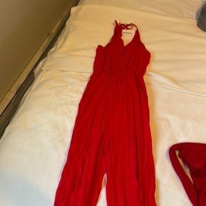 Red jumpsuit NWT